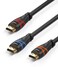 BlueRigger 8K HDMI Cable (6FT - 3 Pack, 8K 60Hz HDR, 4K 120Hz, High Speed 48Gbps with Ethernet, eARC, 3D, HDCP 2.3) - Compatible with PS5, Xbox, Roku, Apple TV, Switch, PC