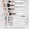 Niré Beauty Makeup Brush Set with Case, Vegan, 15pc, White Rose Gold