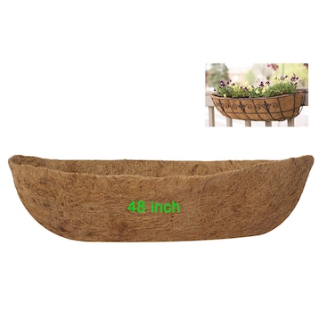 Frillybutts 48 Inch Coco Liner,Window Deck Trough Coco Coir Coconut Replacement Liner for Window Box