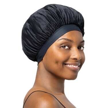 Stay On Satin Edge Bonnet (Black)