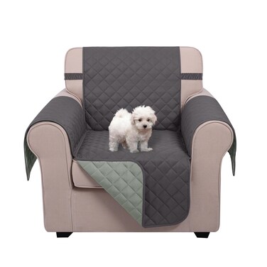 U-NICE HOME Reversible Recliner Chair Covers, Dark Grey/Light Grey