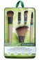 Ecotools Daily Essentials Face Kit Interchangeables Makeup Brush Set With 5 Brushes, 2 Handles, And Storage Tin, Brown/Black