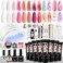 Morovan Poly Gel Nail Kit: Starter Kit 8 Pcs With U V Lamp 48W Complete For Beginners Everything Professional