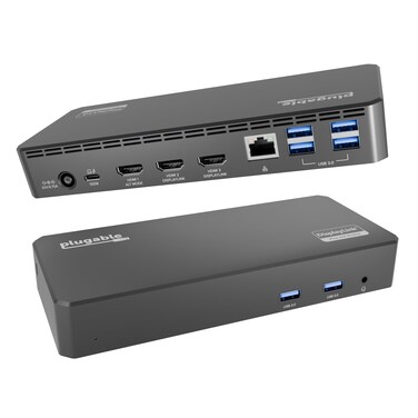 Plugable USB C Triple Display Docking Station   100W PD, 3X HDMI
