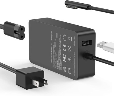 TREE.NB Surface Pro Charger 65W Laptop Charger, Compatible with Microsoft Surface Pro 9/8/7/6/5/4/3/X Surface Go 3/2/1 Surface Laptop 5/4/3/2/1 Surface Book 3/2/1