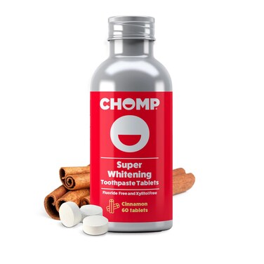 Chomp Toothpaste Tablets Cinnamon, Whitening 60 Count