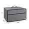 Luxja Cloth Dust Cover for Microwave Oven with Front Pocket, Gray