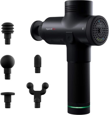 Hyperice Hypervolt Plus, Featuring Quiet Glide Technology - Handheld Percussion Massage Gun   3 Speeds, 5 Interchangeable Heads   Helps Relieve Sore Muscles and Stiffness (Hypervolt Plus w/Bluetooth)