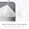 simplehuman Code M 100 Liners, 50% Recycled Custom Fit Bin Bags in Dispenser Packs with Durable Drawstring Tie Handle, 45L, White