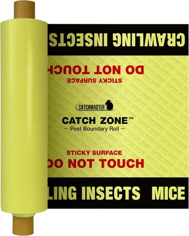 Catchmaster Catch Zone Pest Boundary Roll 60ft, Glue Trap Roll, Rodent Tape