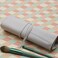Bird&Fish Makeup Brush Holder Organizer Rolling Case Pouch Gray