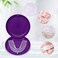 ZIZNBA (2 Pack) Retainer Case,Solid Orthodontic Retainer Case-purple
