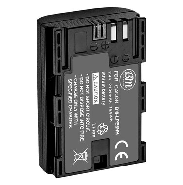 BM Premium LP-E6NH High Capacity Battery for Canon EOS R, EOS R5, EOS R6, EOS R6 II, EOS R7, EOS 90D, EOS 60D, EOS 70D, EOS 80D, EOS 5D III EOS 5D IV, EOS 6D, EOS 6D II, EOS 7D, EOS 7D Mark II Cameras