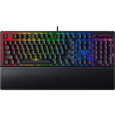 Razer BlackWidow V3 Mechanical Gaming Keyboard: Green Mechanical Switches Tactile & Clicky - Chroma RGB - Compact Form Factor - Programmable Macros - Snap Tap