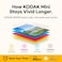 KODAK Mini 3 Retro 4PASS Portable Photo Printer (3x3 inches) Initial 8 Sheets + 60 Sheets Bundle, Yellow