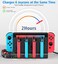 KDD Switch Controller Charging Dock Station Compatible with Nintendo Switch &amp; OLED Model Joycons, Switch Controller Charger Dock Station with Upgraded 8 Game Storage