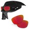 RockShell Polarized Lenses Replacement for Oakley Pit Bull OO9127 Sungl - Lava Red + Python Green