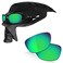 RockShell Polarized Lenses Replacement for Oakley Pit Bull OO9127 Sungl - Lava Red + Python Green