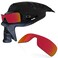 RockShell Polarized Lenses Replacement for Oakley Oil Rig Sungl - Lava Red + Python Green