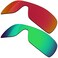 RockShell Polarized Lenses Replacement for Oakley Oil Rig Sungl - Lava Red + Python Green