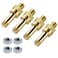 Ampper Brass Long Stud Side Post Battery Terminal Bolt, Standard Battery Side Post Extender Stud for GM Post, Pack of 4