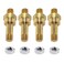 Ampper Brass Long Stud Side Post Battery Terminal Bolt, Standard Battery Side Post Extender Stud for GM Post, Pack of 4