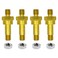 Ampper Brass Long Stud Side Post Battery Terminal Bolt, Standard Battery Side Post Extender Stud for GM Post, Pack of 4
