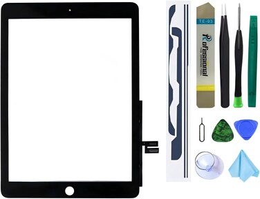 Dedyel Screen Replacement for iPad 7 7th Generation 10.2"&iuml;&frac14;&Euml;&dagger;A2197 A2198 A2200,Digitizer Replacement Without Home Button(not Include LCD)+ Pre-Installed Adhesive + Tools (Black)