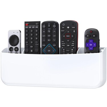 TotalMount Drop-Free Remote Holder – Removable Adhesive Strips – Pro White