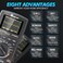 Thsinde 2-in-1 Intelligent Digital Scope Meter Multimeter - Professional LED Handheld Oscilloscope With 200ksps A/D Automatic Waveform Capture Function