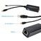 Revotech Gigabit Micro USB PoE Splitter 5V 2.4A Output, IEEE 802.3af Standard 10,100,1000Mbps for USB Charging Cable RJ45 Port Power Over Ethernet USB Splitter Adapter (USB0502G Black)