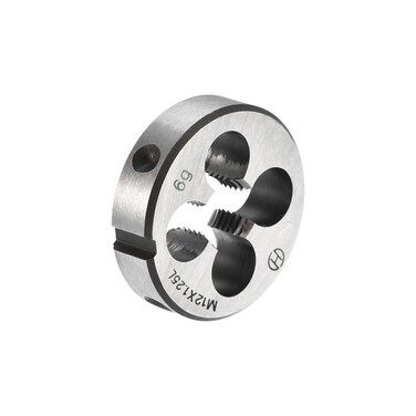 uxcell M12 X 1.25 Metric Round Die, Machine Thread Left Hand Threading Die, Alloy Tool Steel