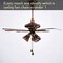 Patelai 4 Pieces Bronze Pull Chains Ceiling Fan Pull Chain Extension Fan Pull Chain Pendant 12 Inch Ceiling Fan Chain Extender Ornament with Ball Fan Chain Connector (Cinnamon)