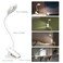 CUHIOY Rechargeable Clip on Reading Light for Bed Headboard, White, 1 Pack