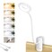 CUHIOY Rechargeable Clip on Reading Light for Bed Headboard, White, 1 Pack