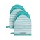 KitchenAid Albany Mini Oven Mitt 2-Pack Set, Aqua Sky, 5.5"x8
