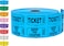 Tacticai 1000 Blue Raffle Tickets ( ), Double Roll, 2" X 2" Ticket For Events, Entry, Class Reward, Fundraiser & Prizes