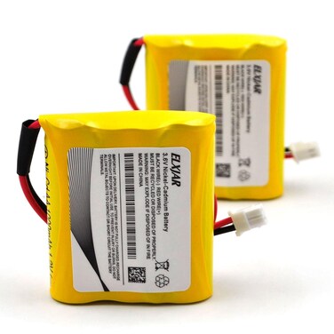 elxjar (3-Pack) 3.6V 1000mAh B15CS03 Ni-CD Battery Pack Replacement for Saft B15CS03, Emergency and Exit Light White Connector Emergi-Lite C8