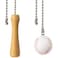 Akahttbn Baseball and Baseball Bats Ceiling Fan Pull Chain Ornaments Extender，with 12" Silver Bead Chain Fan Pulls