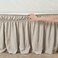 Lush Decor Ruched Ruffle Elastic Easy Wrap Around Bedskirt, Queen/King/Cal King, Neutral