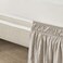 Lush Decor Ruched Ruffle Elastic Easy Wrap Around Bedskirt, Queen/King/Cal King, Neutral