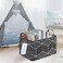 LANGYASHAN Rectangular Collapsible Storage Basket Nursery Organizer Black diamond