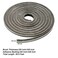 Jetec 2 Pcs Self-Adhesive Pile Weather Stripping Gray