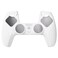 eXtremeRate PlayVital Case for PS5 Controller, Case Cover, Non-Slip Protective Silicone Case, 2 Pieces White Stick Attachments for PS5 Controller (Samurai Edition, White)
