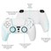 eXtremeRate PlayVital Case for PS5 Controller, Case Cover, Non-Slip Protective Silicone Case, 2 Pieces White Stick Attachments for PS5 Controller (Samurai Edition, White)
