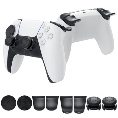 MENEEA Accessories Kit Bundle for PS5 Compatible with Controller, Thumb Grips Sticks Joystick + L2 R2 Trigger Extender+D-pad Button for Playstation 5 Controller, Anti-Slip Replacement Parts