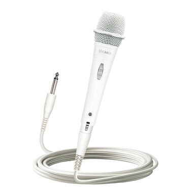 CAROL E dur-916S Wired Karaoke Microphone for Singing - White