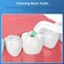 Oralphi Interdental Replacement Toothbrush Heads for Philips Sonicare Click-on Brush Head System, for Cleaning Braces/Between Teeth/Back Teeth (4-Pack, White)