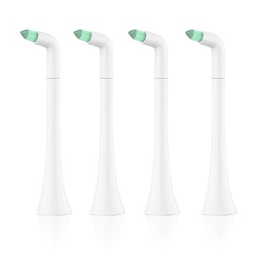Oralphi Interdental Replacement Toothbrush Heads for Philips Sonicare Click-on Brush Head System, for Cleaning Braces/Between Teeth/Back Teeth (4-Pack, White)