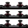 eXtremeRate ThumbsGear Interchangeable Ergonomic Thumbstick for ps5 Controller, For ps4 All Model Controller - 3 Height Domed and Concave Grips Adjustable Joystick - Chrome Red & Black